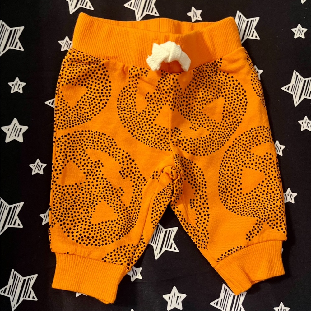 Unisex Newborn Baby Jack o’ Lantern Pumpkin Halloween Pants